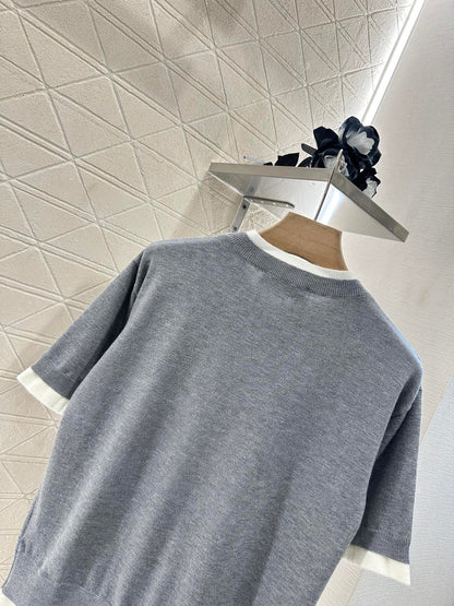 MIUMIU SHORT-SLEEVE KNIT TOP 276490