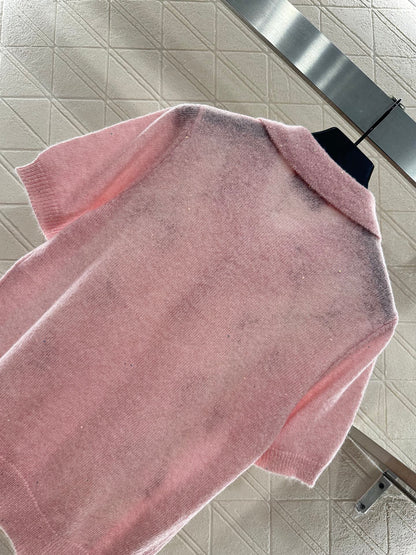 MIUMIU SHORT-SLEEVE KNIT TOP STYLE 24