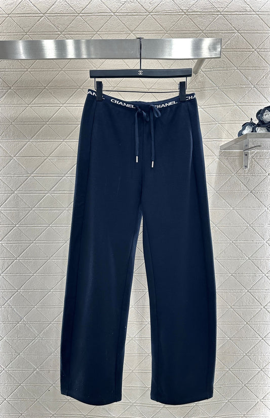 CHANEL 25S WIDE-LEG FLEECE-LINED PANTS 403