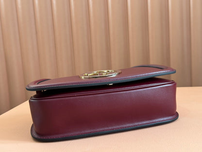 GUCCI 26S BLONDIE SHOULDER BAG 26 IN DARK RED CALFSKIN