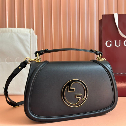 GUCCI 26S BLONDIE BAG 32 IN BLACK CALFSKIN
