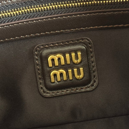 MIUMIU 26S ARCADIE MATELASSE BAG 22 IN BLACK CALFSKIN GOLD HARDWARE