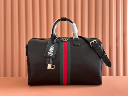 GUCCI 26S DUFFLE BAG 44 IN BLACK CALFSKIN