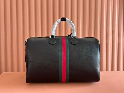 GUCCI 26S DUFFLE BAG 44 IN BLACK CALFSKIN