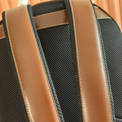 GUCCI 25S SUPREME BACKPACK 41 CM IN BROWN MIX BEIGE CALFSKIN