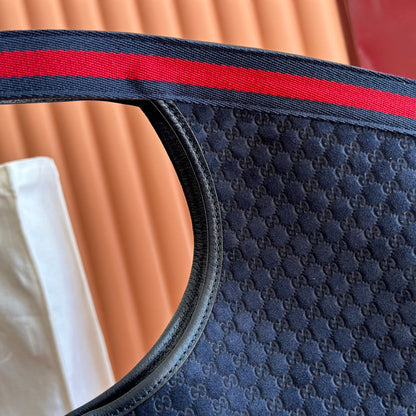 GUCCI 25S GIGLIO LARGE TOTE BAG 60 CM IN CHARCOAL GRAY CANVAS