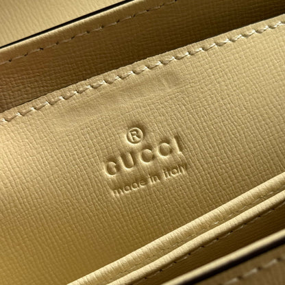 GUCCI 25S HORSEBIT 1955 MEDIUM SHOULDER BAG 22 CM IN CREAM WHITE CALFSKIN WITH GOLD HARDWARE