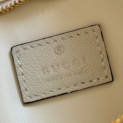 GUCCI 26S JACKIE SLIM SHOULDER BAG 27 IN CREAM WHITE CALFSKIN