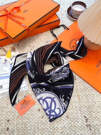 HERMES 25S SCARF 140 IN CASHMERE SILK 854528