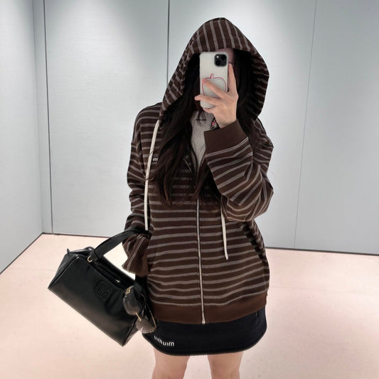 MIUMIU FLEECE HOODED JACKET STYLE 18