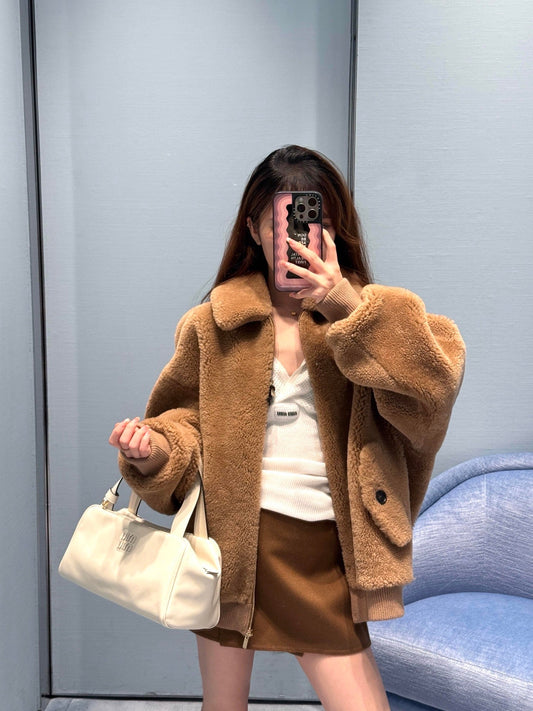 MIUMIU FLEECE-LINED JACKET STYLE 725