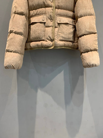 MONCLER 25S SHORT VELVET DOWN JACKET 346