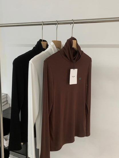 CELINE 25S EMBROIDERED LONG-SLEEVE T-SHIRT 0038