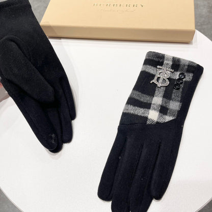 GLOVES IN BLACK MIX COLORFUL WOOL 122880