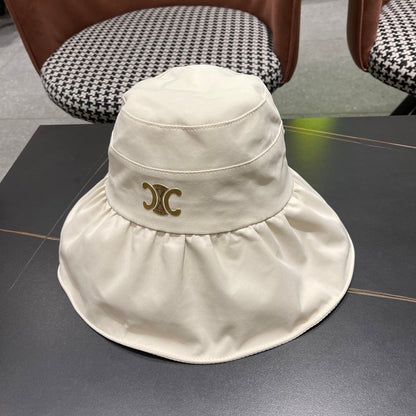 CELINE 25S BUCKET HAT 734983 IN WHITE