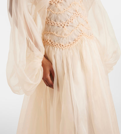 ZIMMERMANN LONG-SLEEVE PUFF-SLEEVE DRESS 270474