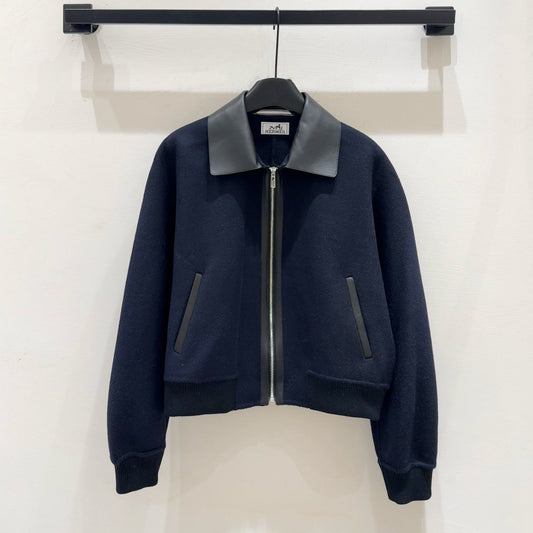 HERMES 25S CASHMERE COAT WITH SHEARLING COLLAR 251