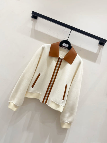 HERMES 25S CASHMERE COAT WITH SHEARLING COLLAR 253