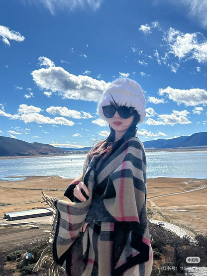 BURBERRY 25S PLAID KNIT JACKET 0030