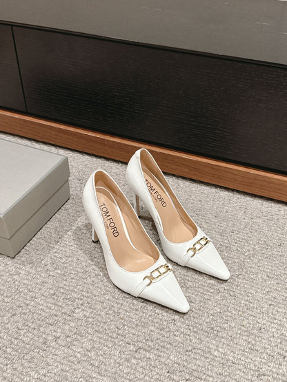 ROMAN HIGH-HEEL 10 CM IN WHITE CALFSKIN