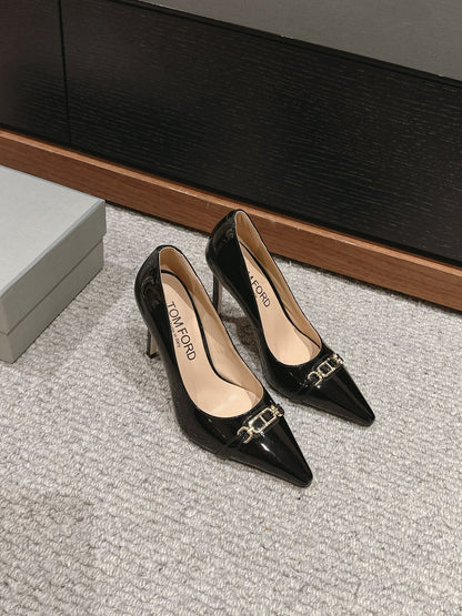 ROMAN HIGH-HEEL 10 CM IN BLACK CALFSKIN