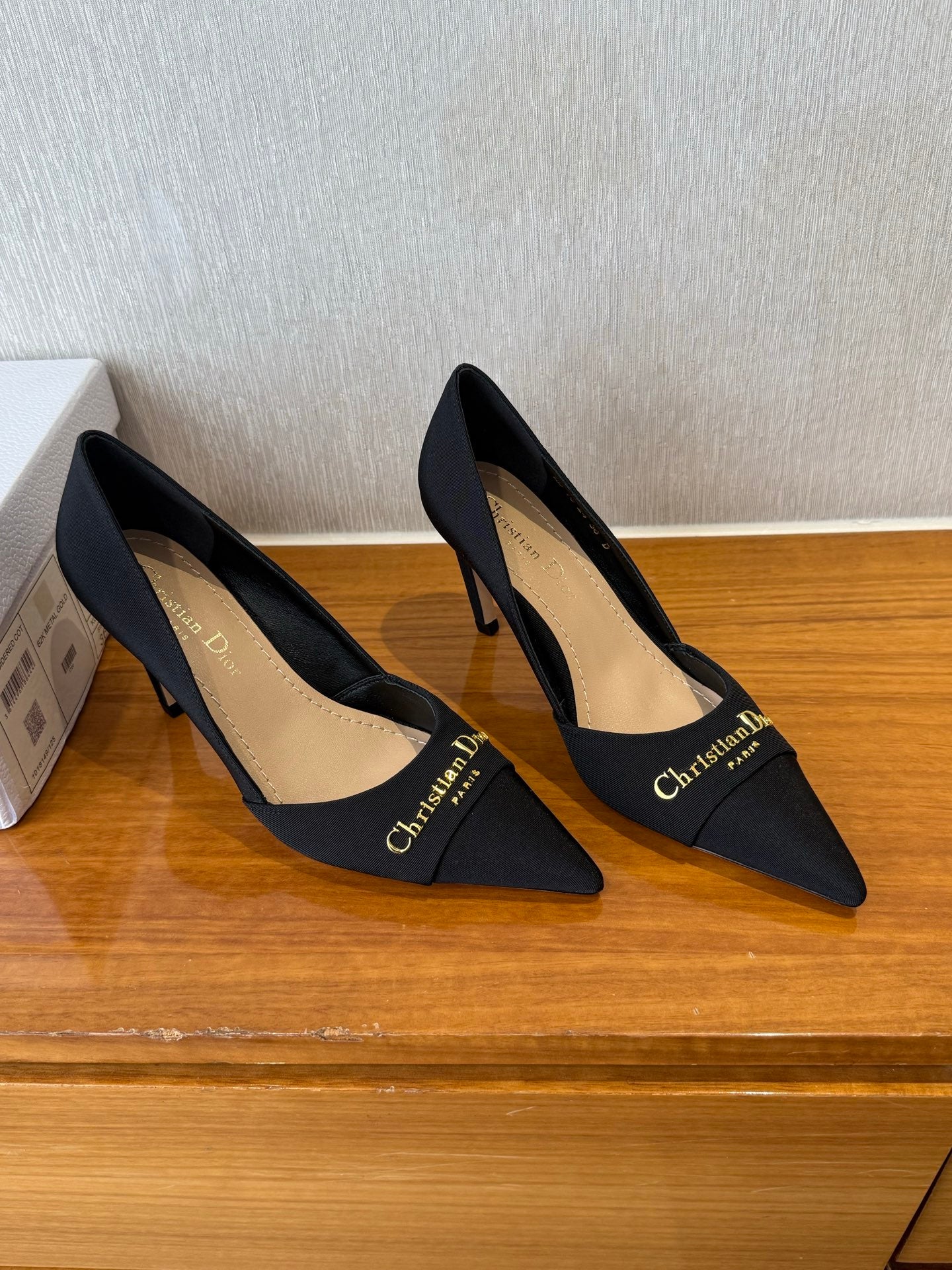 MY DD 25S HIGH HEEL 80MM IN BLACK SATIN