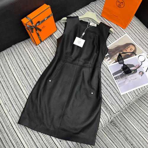 HERMES 25S ROUND-NECK VEST DRESS 347