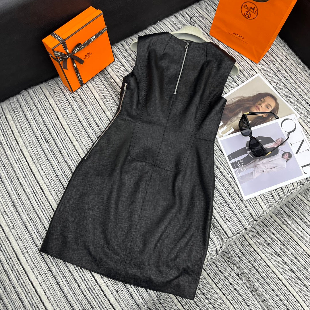HERMES 25S ROUND-NECK VEST DRESS 347
