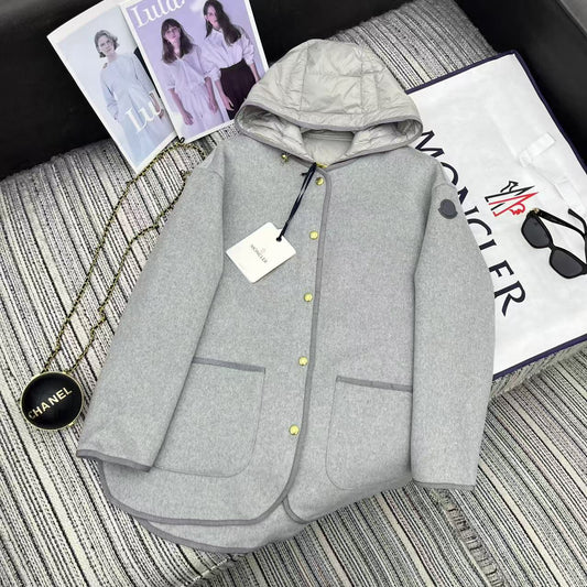 MONCLER 25S REVERSIBLE KNIT JACKET WITH A ROUND NECK 191