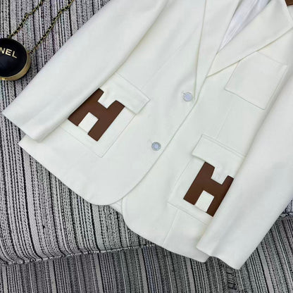 HERMES 25S LAPEL BLAZER 390
