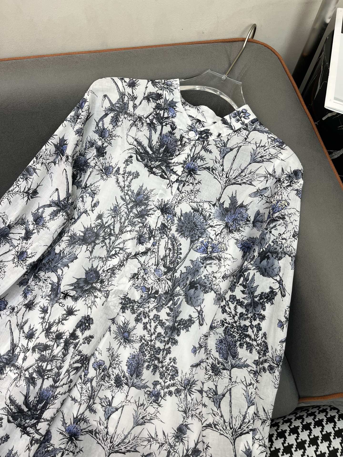 DIOR SHIRT DRESS WITH STAND COLLAR 198035