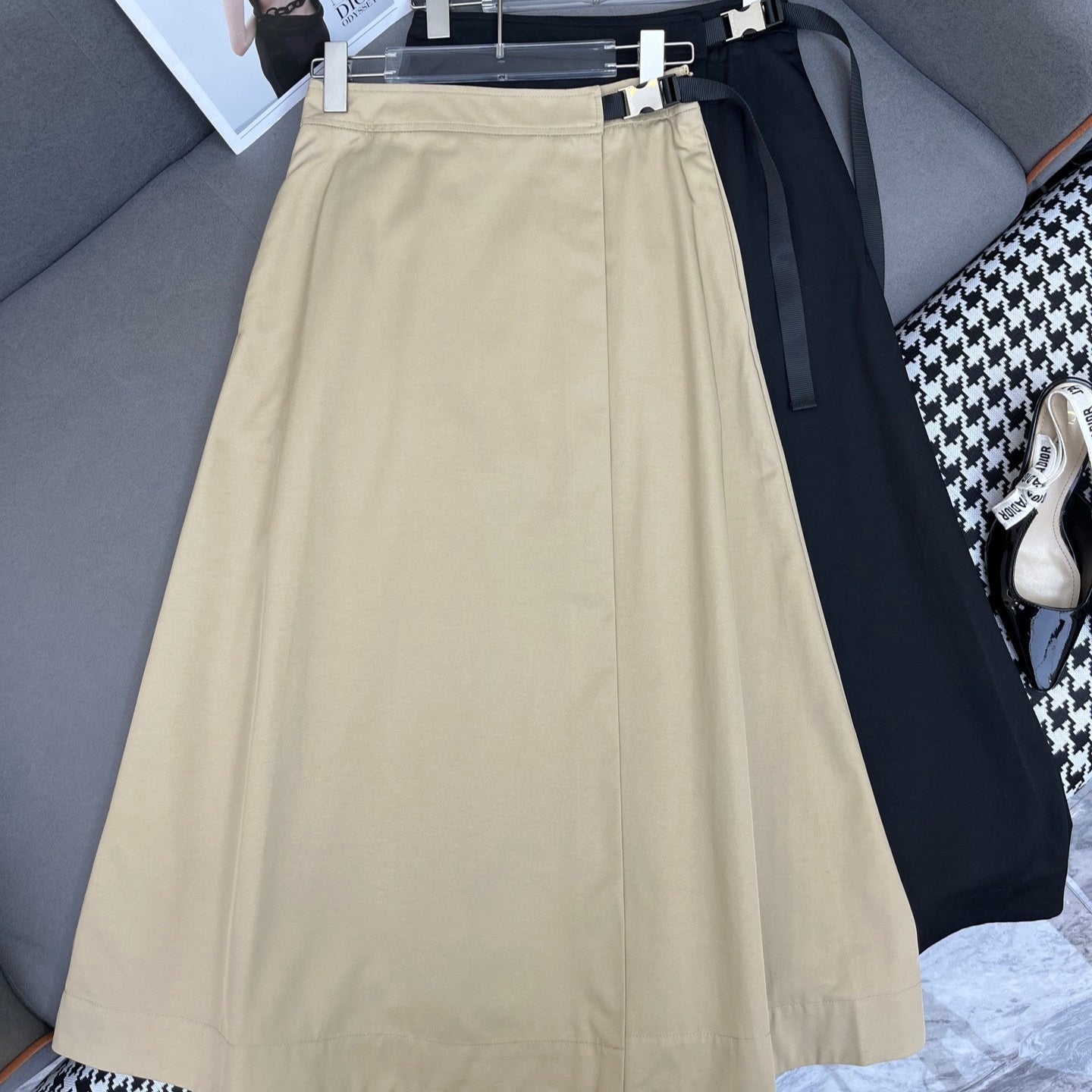 DIO SIDE ZIP SKIRT25S IN COTTON 266675
