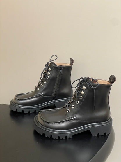 LOEWE 26S ANKLE BOOTS IN DARK OLIVE GRAY CALFSKIN