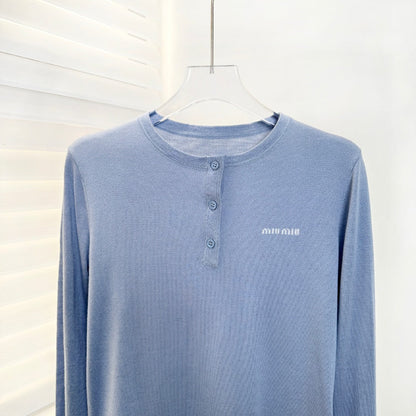 MIUMIU 26S HENLEY SWEATER 932