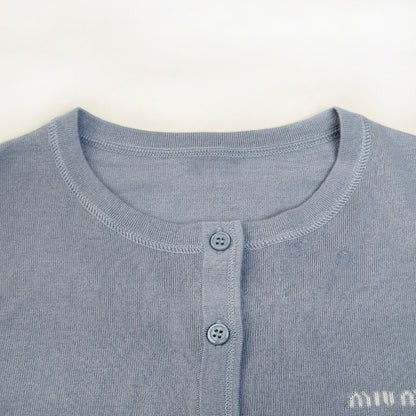 MIUMIU 26S HENLEY SWEATER 932