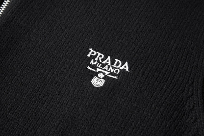 PRADA ZIP-UP KNIT CARDIGAN STYLE 142
