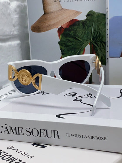 WINGED MEDUSA ROUND FRAME SUNGLASSES 588706 IN ACETATE