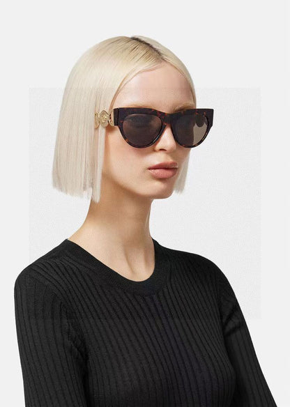 WINGED MEDUSA ROUND FRAME SUNGLASSES 588706 IN ACETATE