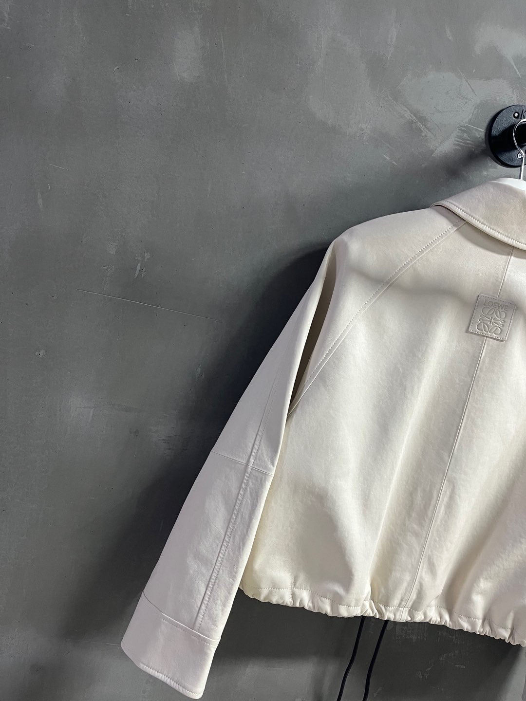 Loewe 2025 Leather Jacket White Sheepskin