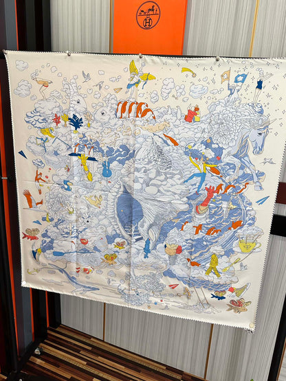 HERMES 25S SCARF 90 IN SILK 724703
