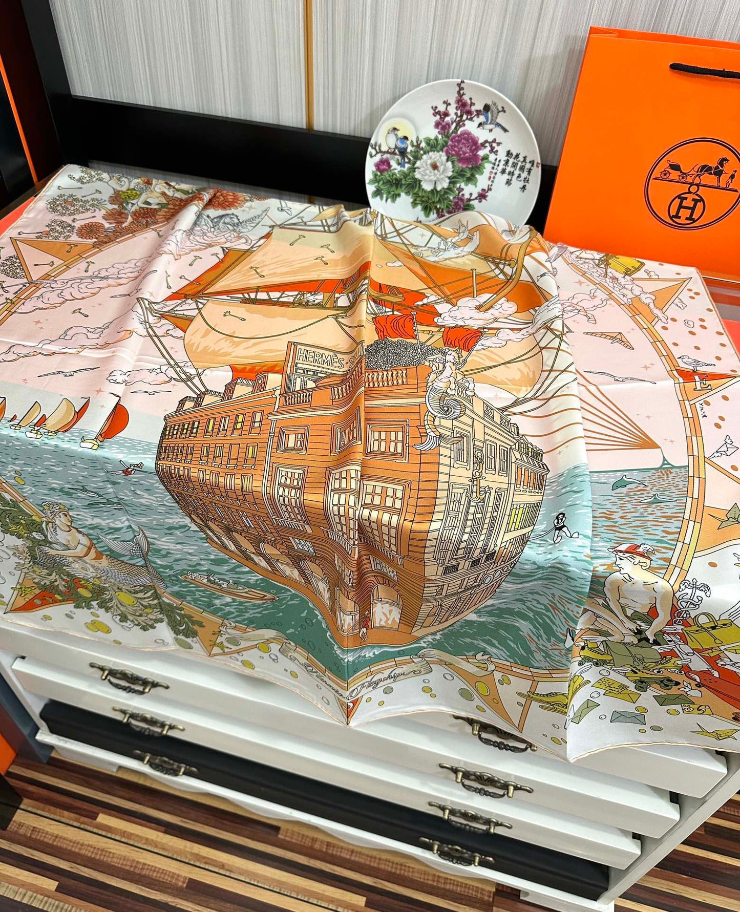 HERMES 25S SCARF 90 IN SILK 730533