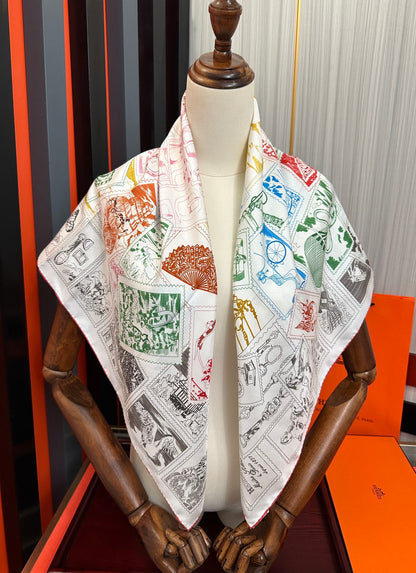 HERMES 25S SCARF 90 IN SILK 732035