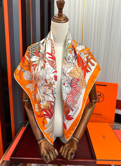HERMES 25S SCARF 90 IN SILK 735740