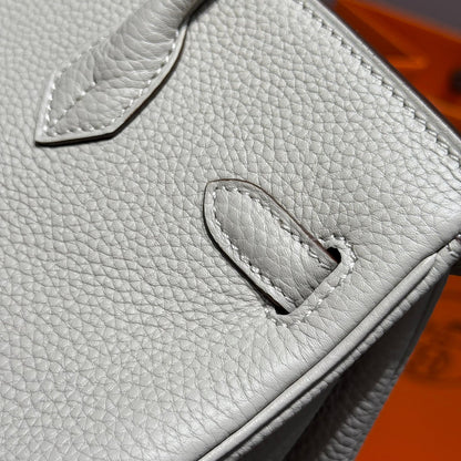 HM BIRKIN 25CM IN CREAM TOGO LEATHER SILVER HARDWARE