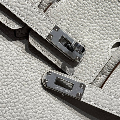 HM BIRKIN 25CM IN CREAM TOGO LEATHER SILVER HARDWARE