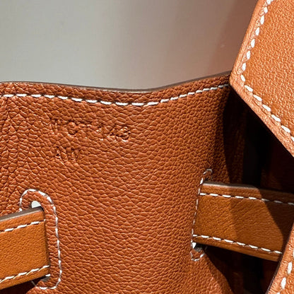 HM BIRKIN 35CM IN VEAU BARENIA SWIFT CALFSKIN ERCU TOILE CANVAS