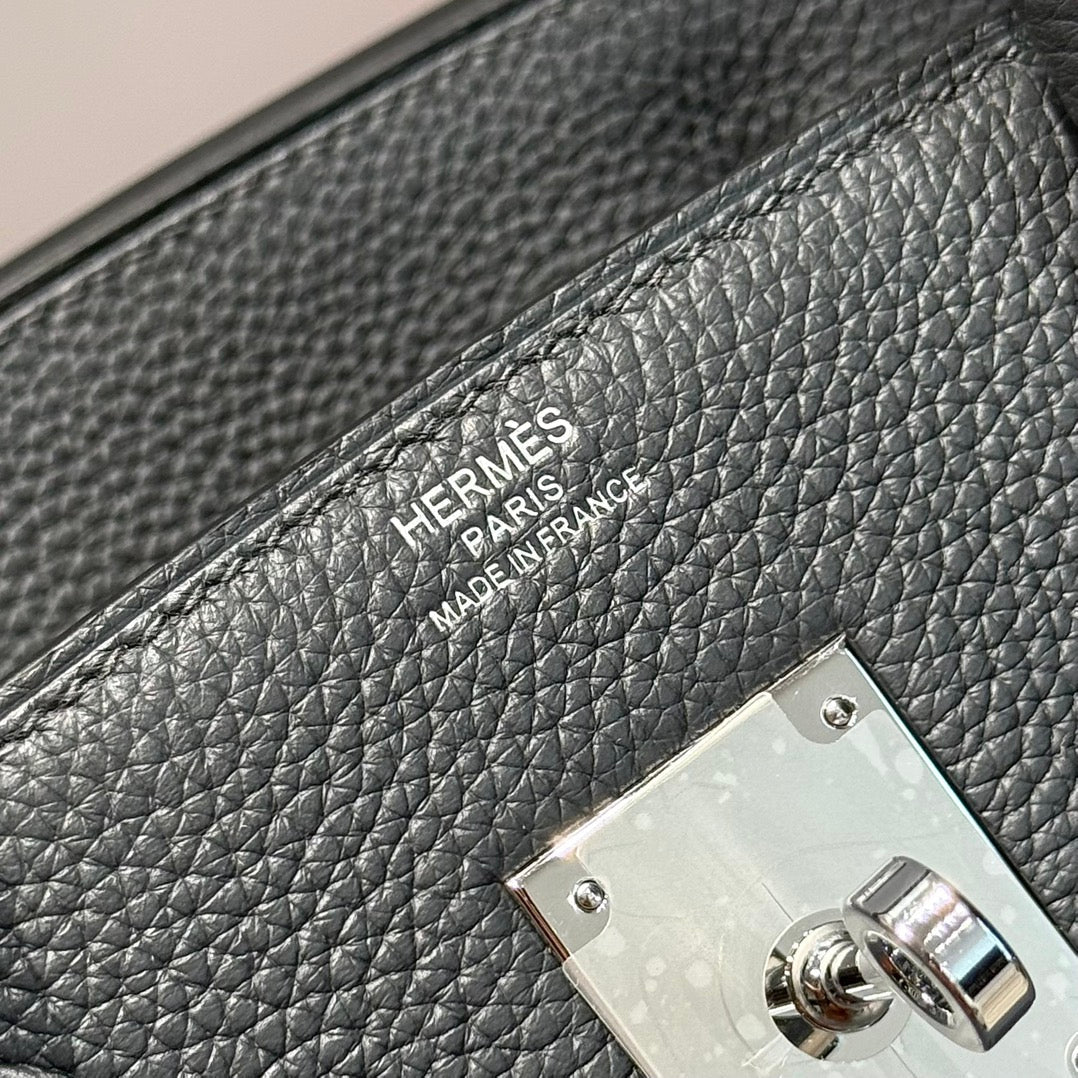 HM BIRKIN 30CM GREY TOGO SILVER HARDWARE