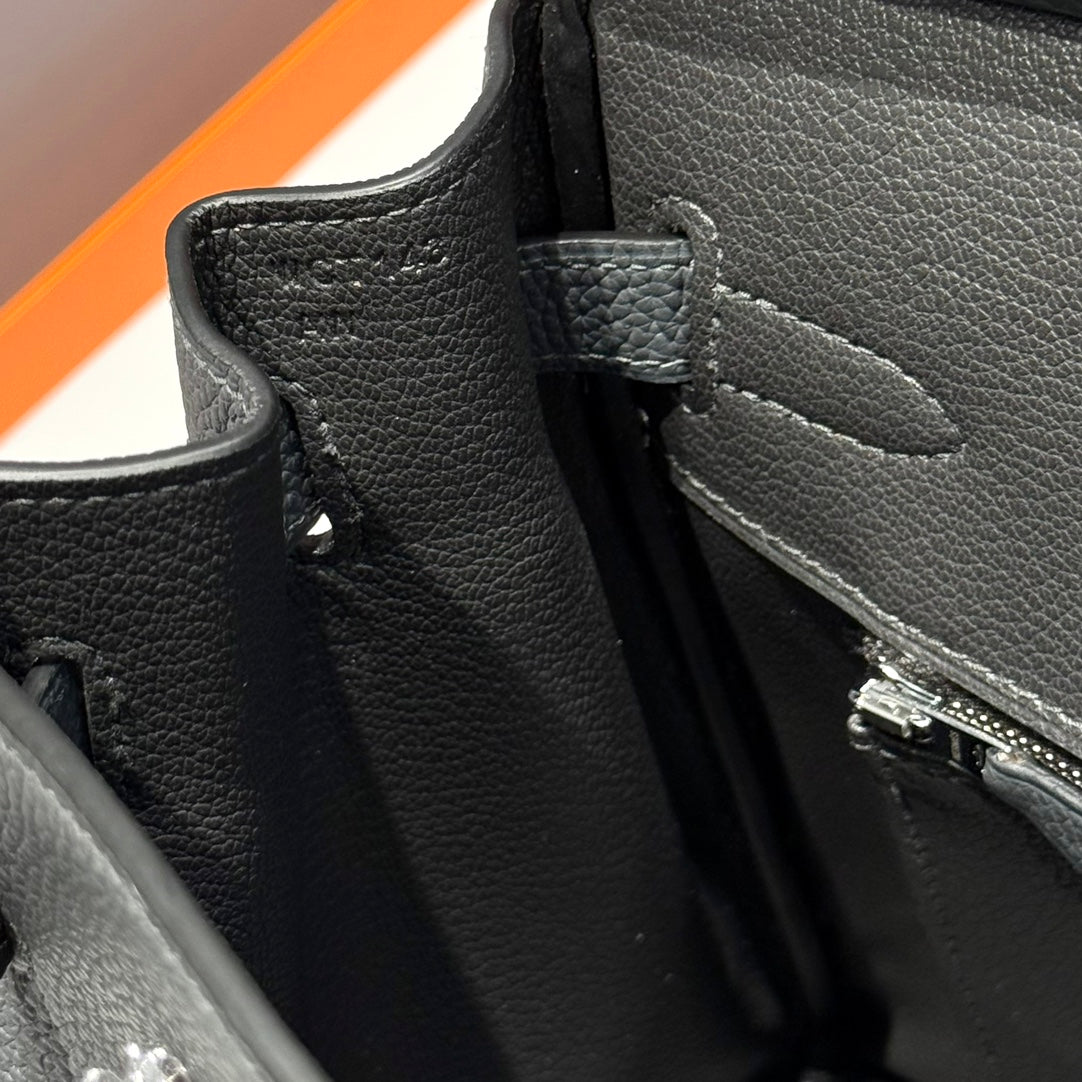 HM BIRKIN 30CM GREY TOGO SILVER HARDWARE