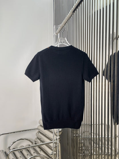 MIUMIU SHORT-SLEEVE KNIT TOP STYLE 71