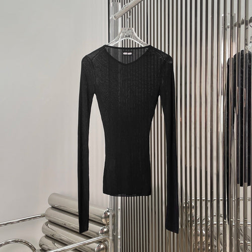 MIUMIU LONG-SLEEVE KNIT TOP STYLE 515